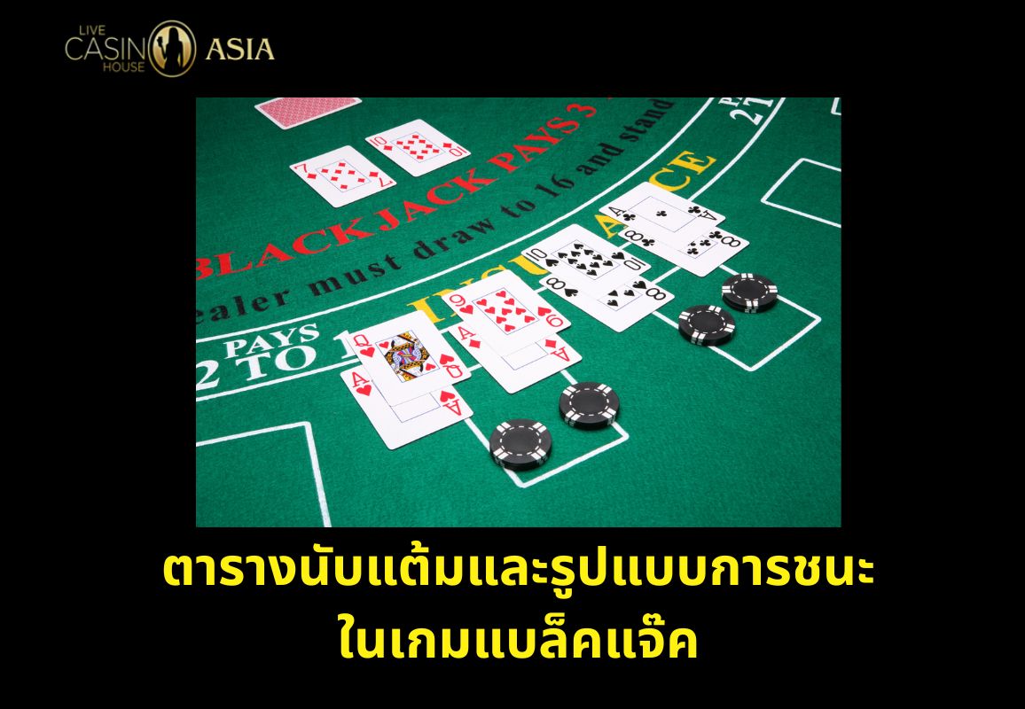 ตารางแต้มและรูปแบบชนะของแบล็คแจ็ค ตารางแต้มและรูปแบบชนะของแบล็คแจ็ค