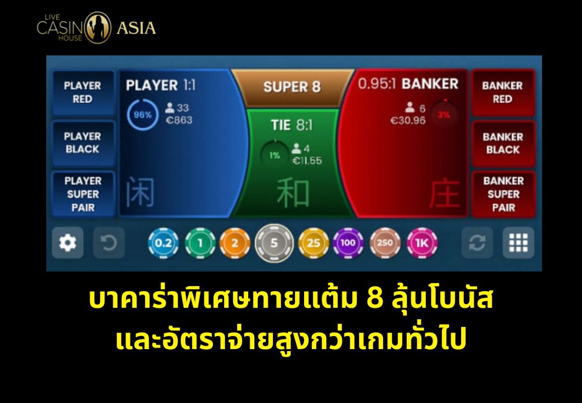 บาคาร่าทายแต้ม 8 ลุ้นโบนัส อัตราจ่ายสูง บาคาร่าทายแต้ม 8 ลุ้นโบนัส อัตราจ่ายสูง